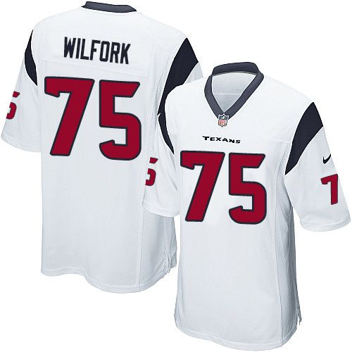 Men Houston Texans #75 Vince Wilfork Nike White Game NFL Jersey->houston texans->NFL Jersey